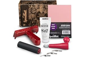 Speedball Starter Block Printing Fabric Kit, include tutti gli strumenti per iniziare con la stampa a blocchi Lino Cutting, Super Kit