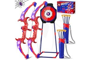 TOYOKID Jouets 3 4 5 6 7 8 Ans Garçon, Jouets Araignée de 3-9 Ans Flèches et Arc Jouets pour Enfants 3 4 5 6 Ans Cadeau Garçon 3-8 Ans Cadeaux noël Jeux de Plein