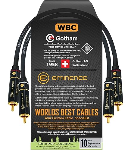 0.5 Eter RCA Cable Pair - WBC-PRO-LOCAP Low-Capacitance (14pF/ft) 22 - View #8