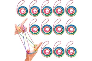 MATSIZEN Juego Educativo Rainbow Rope Flexible - 12 Juegos de Dedos para Niños, Cuerda de Arco Iris Flexible