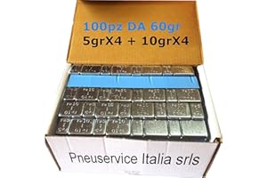 PERFECT EQUIPMENT Barrette di Contrappesi adesivi per equilibratura cerchi in lega auto e moto (100) MADE IN ITALY