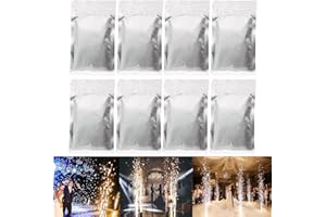 FODEXAZY 200g Macchina di Effetto Stage Polvere, Attrezzatura Speciale Macchina Granulata Metallo Polvere Altezza 3-16 Piedi per Festa di Nozze DJ Disco Stage Concerto TV Show, 8 PZ