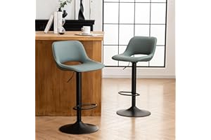 ‎YOUNIKE YOUNIKE Barhocker 2er Set, Barstühle Bar Stool Höhenverstellbar Drehstuhl, Küchenstühle Tresenstuhl mit Hohler Rückenlehne, Hohe Barhocker für Bartheke Küche, Graugrün