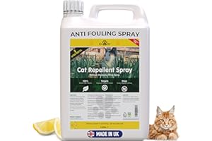 KinderPet® Eco Cat Repellent Big Value 5L Refill Stop Cats Anti Fouling Natural Humane Citrus Spray Cat Deterrent Stops Fouling Digging Pooping Peeing Urinating Scratching Refill