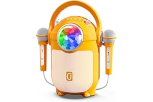 JYX Karaoke Machine for Kids and Adults with 2 Microphones, Bluetooth Karaoke Speaker with Party Lights, Portable PA System with Remote Control