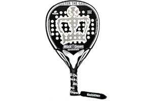 Black Crown - Raquette de Padel Special Soft - Forme Larme - Surface Rugueuse - Équilibre Contrôle et Puissance - Poids 355 g - Cadre 38 mm 80% Fibre de Carbone - Résistante - Niveau Avancé