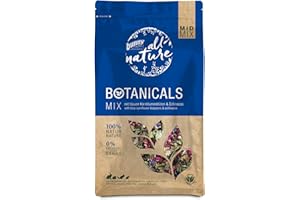 Bunny Nature BOTANICALS Mid Mix – avec Fleurs de Bleuet Bleues et échinacée | 120 g | Complément Alimentaire pour Lapins Nains, cochons d'Inde, Chinchillas et Degus