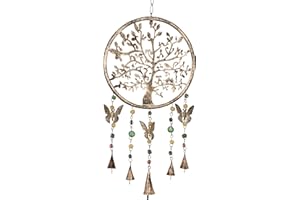 Purity Style Dzwoneczki wietrzne z dzwonkami, perłami i motylami