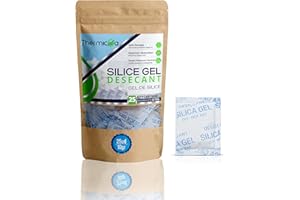 Silica Gel Bustine Multiuso, 25 Packs X 10g Anti Umidità, Gel di Silice Sacchetti Assorbi Umidità Armadio, Attrezzature, Gioielli, Essiccanti Sfere Gel, Assorbi Umidità, Thermikoa
