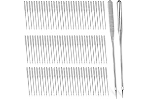 HAIFAFAFAING 100 agujas para máquina de coser tamaño 75/11 130/705H HAx1 agujas de bordar compatibles con Brother y la mayoría de máquinas de coser domésticas