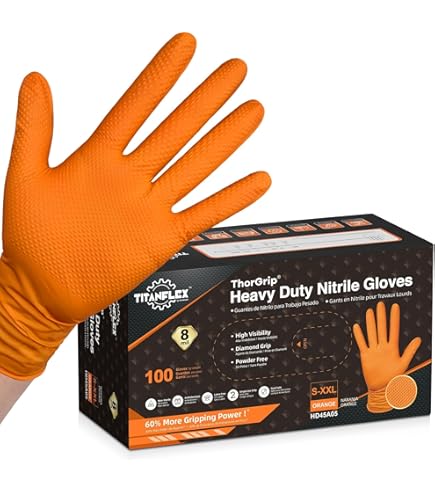 TitanFlex 8-mil Premium Nitrile Gloves, Green, XXL, Protective