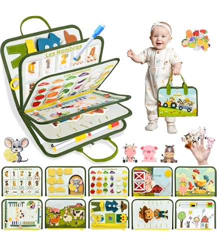 EOPUOZS - Jouet Montessori 3 En 1 - Tri Couleurs Et Formes - Sac De Rangement - Dès 1 à 3 Ans