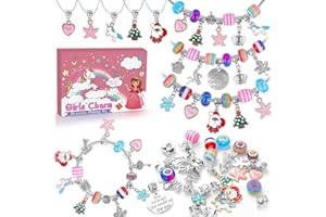 HYASIA Geschenke für Teenager-Mädchen, 4–12 Jahre alte, Charm-Armbandherstellungs-Set für Kinder, Strumpffüller, Weihnachtsgeschenke, Kunst und Handwerk