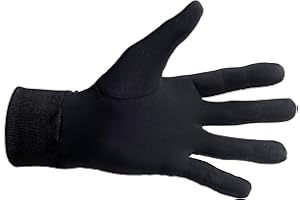 NANDEYIBI Therma Glove - Guanti termici 100% pura seta per ciclismo, sci, dog sitting, giardinaggio e attività all'aperto, compatibili con smartphone