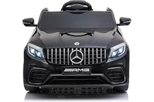 BABYCAR Macchina per Bambini Elettrica MERCEDES GLC (Nero) 12 Volt - Mercedes elettrica per bambini con licenza ufficiale con Telecomando 2.4 GHz Porte Apribili e MP3