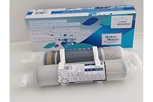 HIDROWATER. Kit cartuchos postfiltros para osmosis - (REMINERALIZACIÓN Y ANTIBACTERIAS)