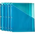 Amazon Basics Binder Organizer Poly Jacket, 3 Hole Punch, Assorted Colors, Pack Of 25