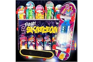 Magicat Skateboard per dita a LED, 6 futuristici con illuminazione, giocattolo per feste, giochi per ragazzi e ragazze