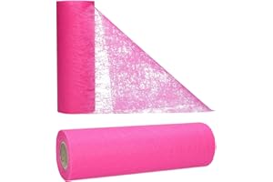 AmaCasa - Corridore da Tavolo in Tessuto Non Tessuto Rosa, Ideale per Fiori, Matrimoni e comunioni, 23cm/20m (Rosa, 23cm)