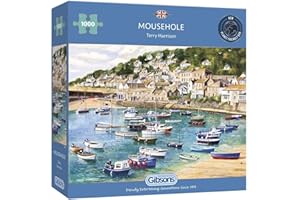 Mousehole 1000 Piece Jigsaw Puzzle | Cornwall | Sustainable Puzzle for Adults | Premium 100% Recycled Board | Great Gift for Adults | Gibsons Games