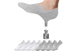 Falechay Chaussettes Basses Femme Homme 8 Paires Soquette Invisible en Coton Antiglisse des Décontractées de Sport