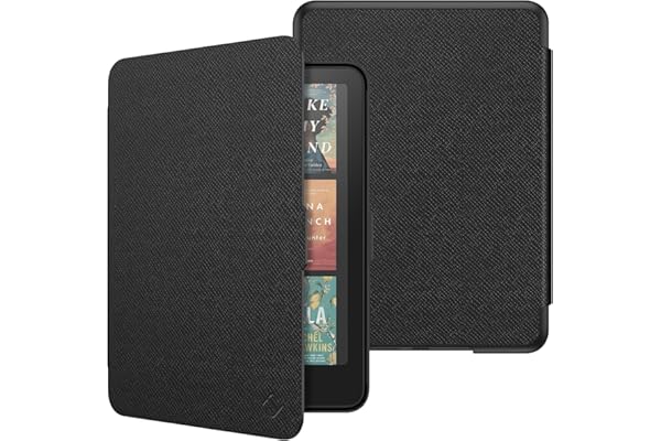 FINTIE Étui pour 7" Kindle Paperwhite (12e Génération, 2024) et Kindle Colorsoft (1re Génération, 2025/2024), Coque Fine et Léger, Housse Réveil/Veille Automatique, Noir