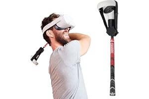 DeadEyeVR DriVR – Accessoire de poignée de club de golf VR – Rift S et Oculus Quest 2 (Rouge – Métal)
