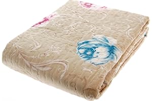 Mariella Bruni Trapuntino Singolo Primaverile Estivo Copriletto Trapuntato Fantasia 170x260cm (Rose Blu e Rosse)