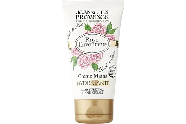 JEANNE EN PROVENCE - Crème pour les mains - Rose Envoûtante - Nourrit, Parfume & Adoucit - Pour Peaux Sèches - 95% d'Ingrédients d'origine naturelle - Fabriqué en France à Grasse - 75 ml