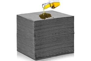 Yixinly 30 Pcs Chiffon Absorbant d'Huile Tampon l'Huile 25 X 33 cm, Coton Chiffons Absorbants, Tapis Absorbants Découpables pour Garage, Atelier, Maison, Industrie (Gris)