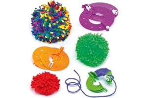 Baker Ross Crea-pompon riutilizzabile per Creare Decorazioni per i Bigliettini, Creazioni Fai Da Te e Collage (set da 3)