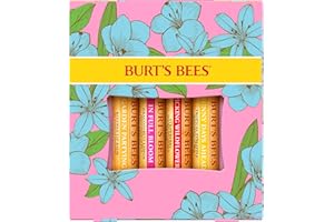 Burt's Bees Lip Balm Gift Set, Beeswax, Strawberry, Tropical Pineapple, Dragonfruit Lemon, In Full Bloom, 4x4.25g