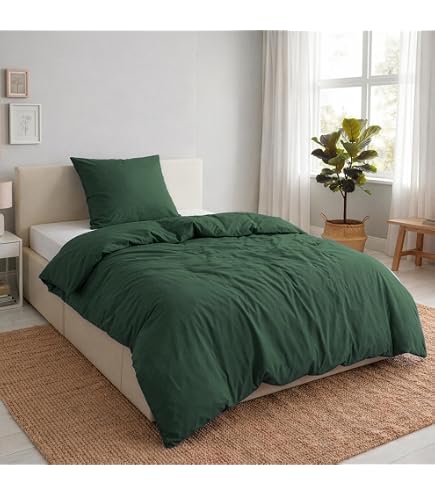 BUTLERS Bettbezug-Set 135x200 cm Baumwolle - NOVA Scotia - | Farbe Beige - Bettgarnitur für Bett & Matratze - Bettwäsche-Set für Schlafen & Schlafkomfort