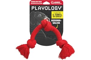 Playology Jouet pour Chiens Jouet en Corde Dri-Tech pour tir à la Corde | pour Les Chiens destructeurs | Jouet géant parfumé au bœuf