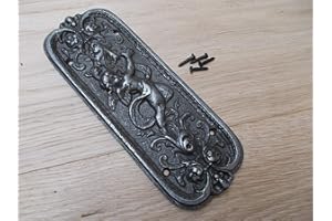 Ironmongery World Cherub - Decorative Ornate Vintage Finger Plate Door Push Plate (Cast Iron)