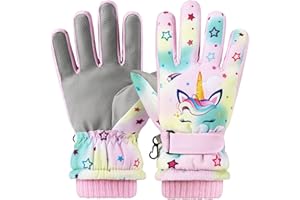 WAWSAM Kinder Ski Handschuhe Schneehandschuhe Kinder Winter Handschuhe Winddichte Warm Fleece Fahrradhandschuhe für Jungen Mädchen