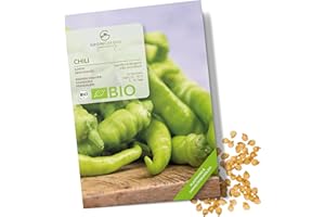 GROWGREENS Semi di peperoncino biologici (Sigaretta di Bergamo) - Semi di peperoncino da coltivare in giardino, sul balcone e sul orto rialzato