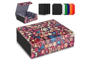 JoyHood Caja de almacenamiento de tarjetas coleccionables, compatible con MTG/YGO/TCG/OCG, con 10 separadores y capacidad para más de 1800 tarjetas