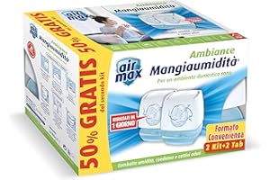 AIRMAX Air Max Mini Kit Tab Ambiance 100 gr Bianco, Promo Pack (2 Kit +2 Tab)