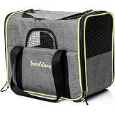 BRAVE PAWS KARE MODEL YIRTILMAZ PLASTİK FİLELİ KEDİ VE K&Ouml;PEK TAŞIMA &Ccedil;ANTASI