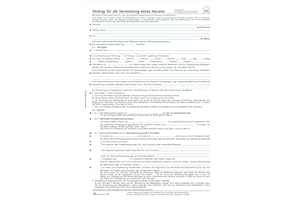 RNK - VERLAG RNK Verlag Vertrag für die Vermietung eines Hauses, DIN A4,