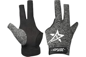 KONLLEN Billiard Gloves Professional Breathable and Comfortable Billiards Match Gloves Non-Slip Adjustable Suitable Snooker Nine-Ball 3 Cushion Carom Pool Billiard Accessories Lycra Material