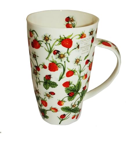 Dunoon Cairngorm - Tazza con motivo floreale, 0,48 l, colore: Blu
