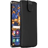 mumbi Echt Ledertasche kompatibel mit Samsung Galaxy A50 Hülle Leder Tasche Case Wallet, schwarz