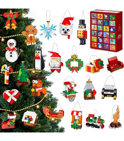 Weihnachts-Bauklötze Set Mit Rentier & Weihnachtsbaum | 2-teiliges Bauspielzeug Für Kinder Ab 6 Jahre