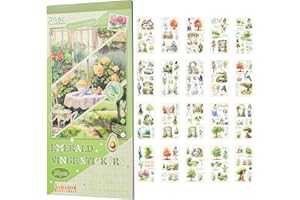 ENJOYAA Pegatinas para álbumes de Recortes, 20 Hojas Pegatinas Estéticas para Diarios,Pegatinas Decorativas para álbumes de Recortes para Adultos Estudiantes Diarios álbumes de Recortes (Style-A)