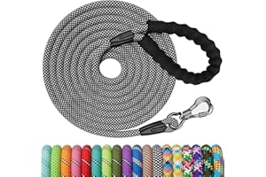 X XBEN Guinzaglio Addestramento per Cani,1,5M 2M 3M 5M 6M 10M 15M 20M 25M 30M Resistente e Durevole Guinzaglio per Cani,Lunghina per Cane con Gancio di Sicurezza e Maniglia Imbottita,per Tutti i Cani