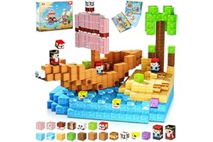 ToyUnited Construction Magnetique Enfant, Lot de 100 Blocs de Construction Magnétiques, Aventure en Mer - Jouets Magnétiques Blocs Montessori, Jouet Enfant 3+ Ans, Cadeaux de Pâques et d'anniversaire