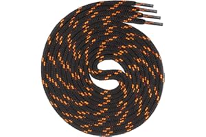 Swissly Lacci rotondi circa 4,5 mm di diametro per scarpe da lavoro, scarpe da trekking, stivali – lacci per scarpe in poliestere – lunghezza 70 – 220 cm