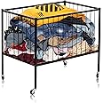 Livzing Metal Rolling Laundry Cart with Rotating Wheels - Cloth Trolley Cart - Laundry Organizer for Clothes,Towel - Toys Storage Trolley for Kids -Storage Bin - Sports Equipment Organizer - Black